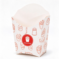 Boîte alimentaire jetable en carton, boîte à gâteau avec fenêtre et poignée, boîte à frites, boîte à ailes de poulet chaudes