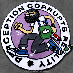 Tùy Chỉnh Thiết Kế Logo Tufted Thảm Hình Dạng Mat Tùy Chỉnh Thảm Logo Non-Slip Handmade Thảm - Product Image 6