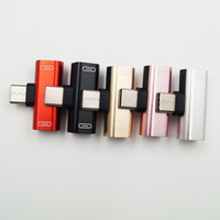Adaptador USB2.0 2 en 1 Tipo C, Divisor de Carga y Auriculares Auxiliares de 12 Meses de Duración, Transformador para Android, para Samsung, Hua, Pure Braid