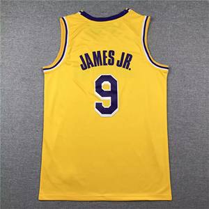 Jersey Basket Amerika Jahitan Berkualitas Tinggi Grosir 23 James 24 Bryant 77 Luka Doncic 15 Austin Reaves Retro Kuning - Product Image 5