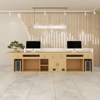 Table de réception, comptoir de caisse, boutique de détail, design d'épissure, bureau de réception