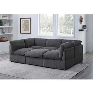 Многоцелевой 6 местный секционный диван комплект комбинированная модульная мебель для гостиной диван