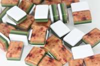 Tuiles de Mahjong en Acrylique Vert Marbré Crème, 160 Tuiles, Motif Classique, Dos Lisse, Durables, Ensemble Américain, Qualité Premium Personnalisée