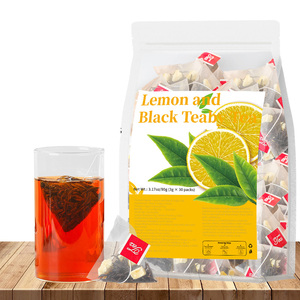 Livraison Rapide : Thé Noir Rafraîchissant au Citron en Sachets, Saveur Citron Frais, Herbes de Thé Noir Séché, pour l'Équilibre Quotidien du Qi et du <span class=keywords><strong>Sang</strong></span> - Product Image 2