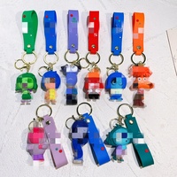 Porte-clés en caoutchouc souple PVC 3D à l'effigie de personnages de dessins animés, vente en gros à prix d'usine, plus de 1000 modèles, vente chaude, assortiment en vrac