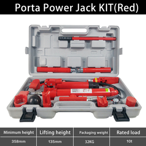 طقم هيدروليكي محمول 4 طن و10 طن بورتا باور، رافعة هيدروليكية مع خرطوم زيت، طقم إصلاح هيكل السيارة الهيدروليكي مع حقيبة تخزين - Product Image 4