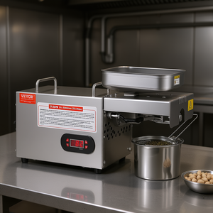 Presse à huile électrique Vevor 850W en acier inoxydable, température réglable, pour huile d'arachide et de moutarde, usage commercial - Product Image 2