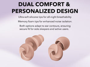 أعلى مرتبة سيليكون سدادات أذن النوم عازلة للصوت نصائح الأذن رغوة الذاكرة مكافحة الضوضاء مع فلتر - Product Image 3