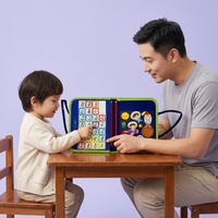 Livre d'activités Montessori personnalisable en feutre pour la maternelle, livre silencieux, livre d'autocollants magiques sensoriels pour l'apprentissage précoce des bébés, jouets pour enfants et tout-petits