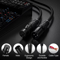 Câble XLR vers XLR en promotion – Câble micro multipaire mâle-femelle de haute qualité avec connecteur 3 broches, blindage PVC, câble audio équilibré pour DJ