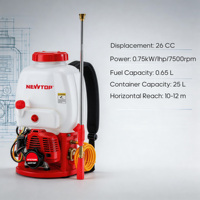 Pulvérisateur à dos 26 cm³ à moteur 2 temps avec pompe, portée de pulvérisation de 10-12 m pour l'entretien des grandes surfaces agricoles - Offre Spéciale