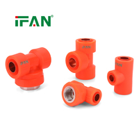 Raccords de tuyauterie PPR IFAN Orange 20-50 mm, insert fileté en cuivre, adaptateur mâle-femelle, sans corrosion, longue durée de vie, raccords PPR