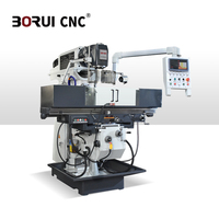 BORU UM1460 Fresadora universal vertical de servicio medio Fresadora manual de alta potencia para sala de herramientas de acero y metal DRO