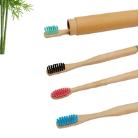 Ensemble de brosses à dents en bambou naturel poils souples charbon de bois blanchiment des dents soins bucco-dentaires aide dentaire usage domestique