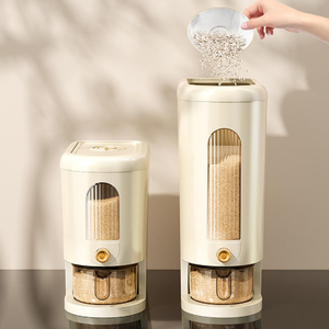 <b>Kitchen</b> Household Large Capacity Grain Dispenser sealed Rice Jar Rotating Rice <b>Storage</b> <b>Box</b> - Product Image 2