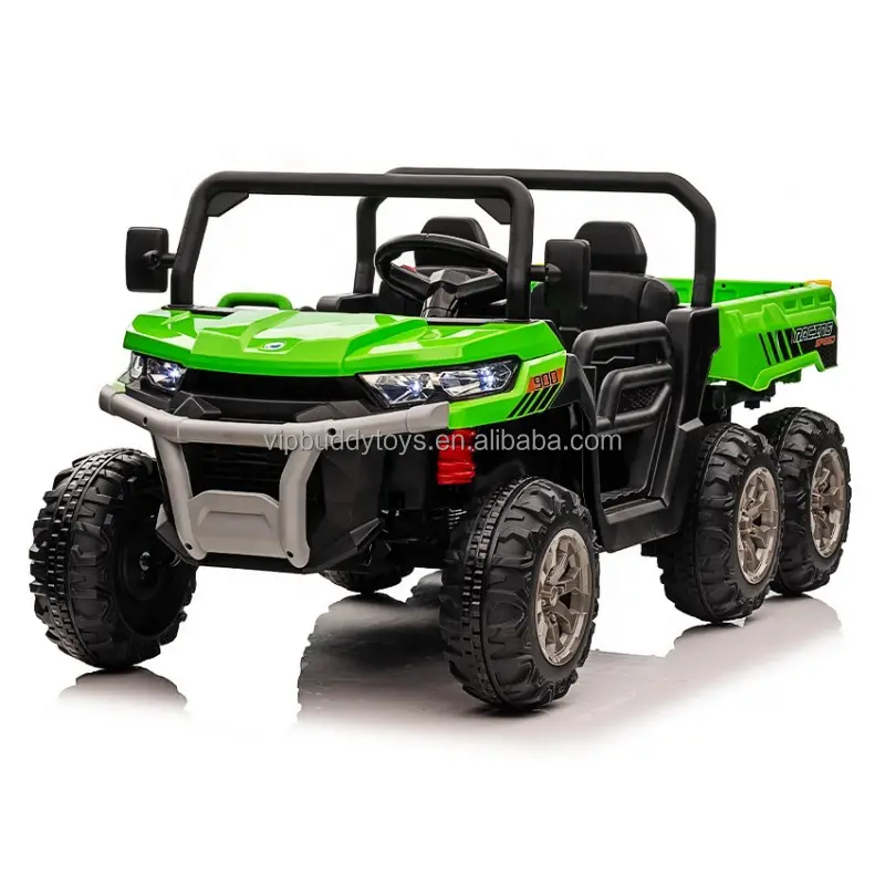 VIP BUDDY Ride on Baby Toys auto alimentata a batteria Big Kids Electric Car Buggy 6 ruote RC Farmer Truck Trolley Car