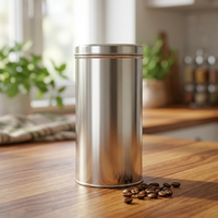 Boîte en fer blanc ronde au design moderne JH pour aliments pour bébés et sandwichs avec impression offset