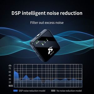 HD Chất lượng cao sx63 Lavalier kép Micro không dây Chuyên nghiệp 3 trong 1 mic với Trạm Sạc Bluetooth đệm - Product Image 4