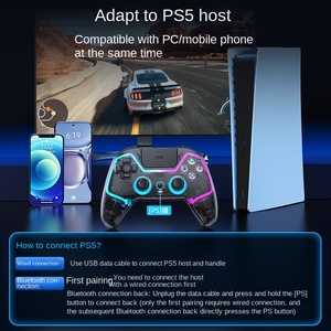 Para PS5 Handle Wireless para <span class=keywords><strong>Bluetooth</strong></span> <span class=keywords><strong>Controller</strong></span> para PC IOS <span class=keywords><strong>Android</strong></span> y Steam Hecho de plástico duradero - Product Image 3