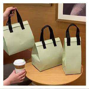 Bolsa Térmica Reutilizable, Impermeable y Moderna para Almuerzo, con Logotipo Personalizado, Laminación de Papel de Aluminio No Tejido, para Entrega de Alimentos - Product Image 1