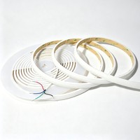 Tira de LED COB RGB Extruida de Silicona de Alta Calidad, Resistente al Agua IP67 para Exteriores, 24V 576LED/m, Sin Puntos, Resistente a los Rayos UV