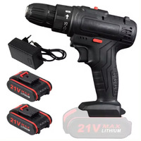 Perceuse sans fil compacte 21V à moteur sans balais, réversible, double vitesse, pour le commerce extérieur transfrontalier