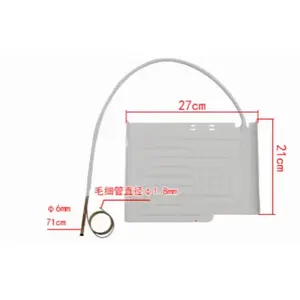 Evaporador de ligação de rolo de alumínio para geladeira 27*21cm Glosok fábrica atacado baixo preço