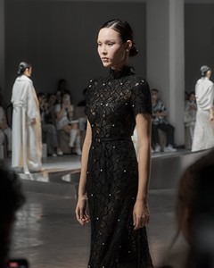 Los Mejores Vestidos Largos para Mujer, Elegantes, con Encaje, Modelo BLOOM, 500 gramos, para Todas las Temporadas, Color Negro y Beige, Maxi, Estándar, Manga Corta - Product Image 6