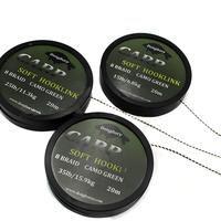 Ligne de pêche à la carpe TG 20m, ligne tressée souple non enduite à 8 brins, accessoires de pêche pour montage de ligne, matériel terminal 15LB/25LB/35LB