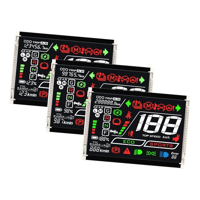 Factory Promotion GW044 VA Negative Anti Glare LED Backlight Color Segment Wide Temperature for Motorcycle Display Screen