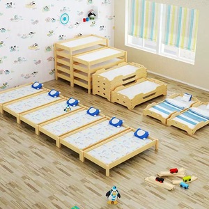 Nouveau design de lits de <span class=keywords><strong>garderie</strong></span> pour jardins d'enfants accueillant un lit en bois de mélamine Lit à lattes pour enfants - Product Image 1