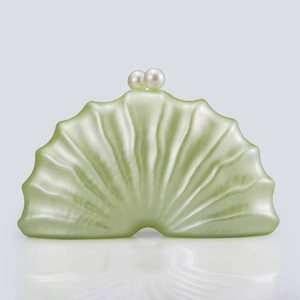 Cute <strong>Ivory</strong> Pearl Color Acrylic <strong>Clutch</strong> <strong>Bag</strong> <strong>for</strong> Women Hard-Cased Shell Evening Purse Handbag <strong>for</strong> <strong>Wedding</strong> Party Dating-a Stylish - Product Image 2