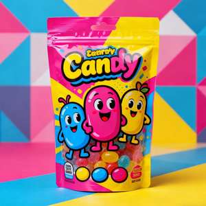 Sac vertical transparent de qualité alimentaire sur mesure, petit MOQ, essai gratuit pour bonbons - Product Image 2