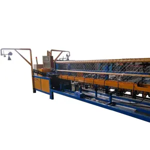 Manual single wire chain link wire mesh fence net making machine in metal