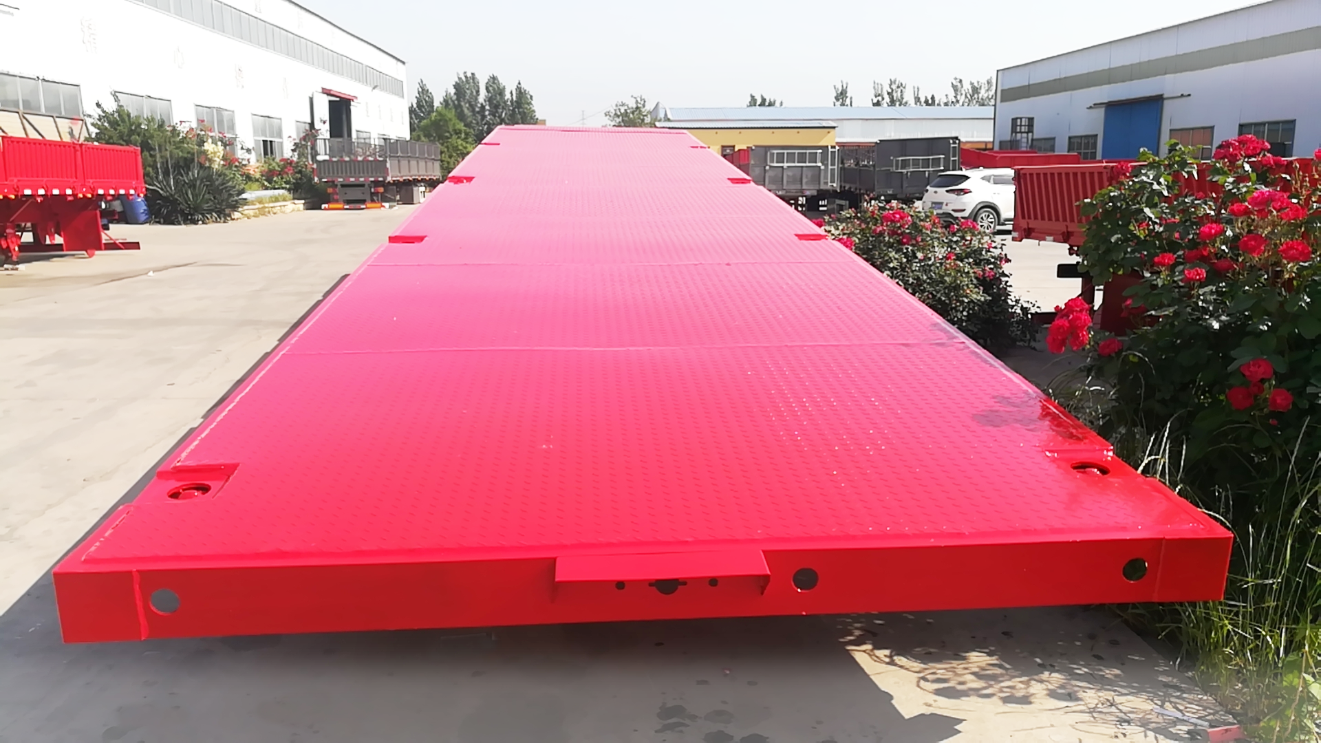 3轴60吨20 40英尺集装箱半挂车卡车平板拖车