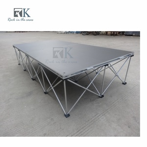 High Quality Portable <b>Stage</b> <b>Platform</b> Ply Wood Panel Aluminum <b>Stage</b> <b>Platform</b> With White Skirt Foldable Outdoor Concert Use - Product Image 5