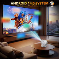 Mini projecteur portable 4K, écran de cinéma maison, vidéo LCD, projecteurs intelligents portables Android