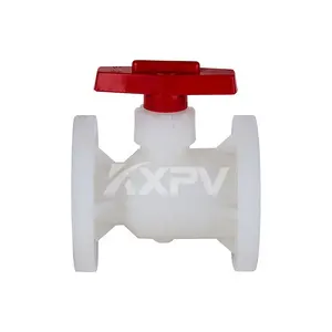 Low Price 3 Inch 5 Inch 10 Inch Two Way Plastic PVDF Segment Trunnion Flange Ball Valve