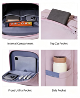 Nouveau sac à dos imperméable pour affaires, tendance, avec plusieurs poches zippées, sac à dos personnalisé avec logo, compartiment pour ordinateur portable, sac de voyage