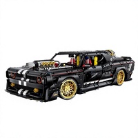 GULY 10637 3751PCS Série de voitures statiques 1:8 Challenger Supercar Modèle de construction en blocs de plastique ABS Jouet éducatif