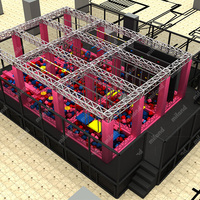 Equipo de Parque Ninja Warrior: Viga de Equilibrio para Niños y Adultos, Muro de Arañas Moderno, para Gimnasios y Desafíos de Exploración