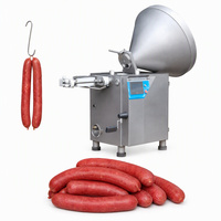 Machine à saucisses commerciale en acier inoxydable 380V 4.8-6.6KW, capacité de remplissage jusqu'à 3500L/H, avec trémie de 30-220L, Embutidora sous vide