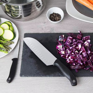 Juego de 3 <span class=keywords><strong>Cuchillos</strong></span> EVO Carnations <span class=keywords><strong>para</strong></span> Verduras, 9 cm, Cuchillo Santoku de 13.5 cm, Acero Inoxidable, Mango de PP, Ligero, Duradero, Forjado - Product Image 5