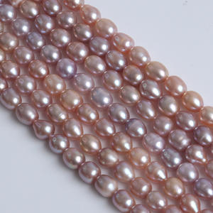 Perlas de Agua Dulce Naturales al por Mayor de Zhuji, 8-9 mm, Blancas y Rosas, Cuentas Semiterminadas para Accesorios de Joyería DIY - Product Image 2