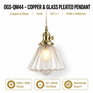 Lampada <span class=keywords><strong>a</strong></span> <span class=keywords><strong>Sospensione</strong></span> in Vetro Scanalato <span class=keywords><strong>a</strong></span> Cono con Finitura Rame, Stile Industriale <span class=keywords><strong>Vintage</strong></span>, Attacco E27, per Isola Cucina, Sala da Pranzo, Caffè, Ristorante, Hotel, Arredamento - Product Image 1