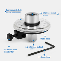 Jauge d'angle pour clé dynamométrique 1/2 pouce 360° °   Jeu de clés dynamométriques réglables 1/2 pouce, outil de mesure professionnel