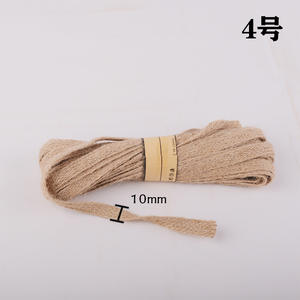 Vente chaude 10 m/pcs naturel Jute ruban sangle tresse pour artisanat et bricolage Jute ruban pour cadeau décoration et emballage faisant des chaussures - Product Image 6