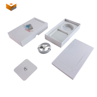 Boîte cadeau en papier pour téléphone avec logo personnalisé, plusieurs compartiments, insert en EVA, emballage pour accessoires de smartphone, boîte en carton