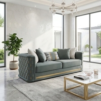 Ensemble de canapés de salon en tissu haut de gamme, canapé contemporain rembourré, mobilier de designer