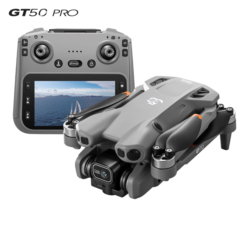 GT50 mini drone 5G WiFi 4K Dual Camera Foldable Screen RC remote control Flight Obstacle Avoidance FPV Portable toy Quadcopter